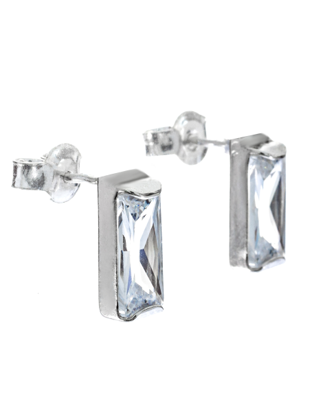 KOLCZYKI SREBRNE Z CYRKONIAMI NA SZTYFT PR. 925