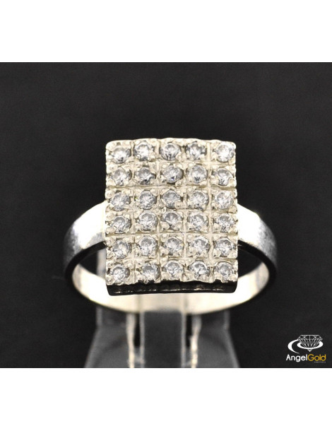 SREBRNY PIERŚCIONEK ZARĘCZYNOWY Z CYRKONIAMI PR. 925