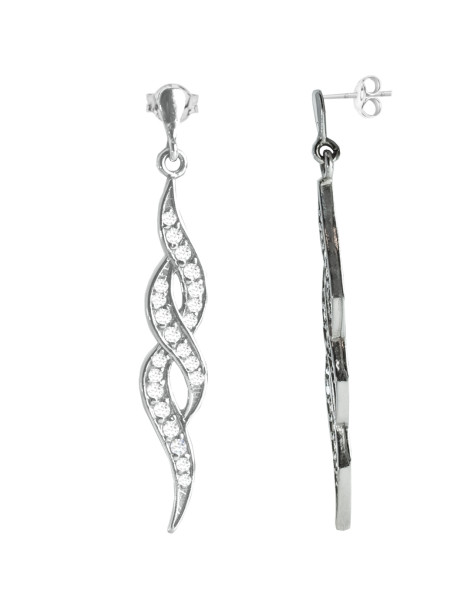 SREBRNE KOLCZYKI PR. 925 BIAŁE CYRKONIE