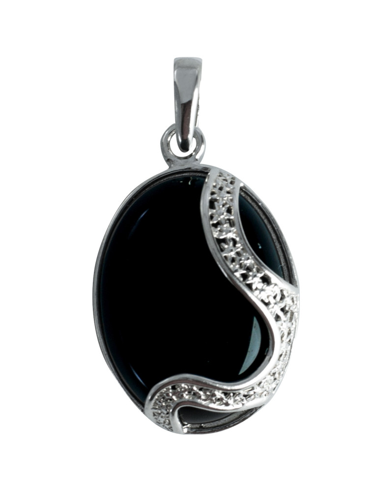 SREBRNY WISIOREK PIASEK PUSTYNI DUŻY OWAL PR. 925