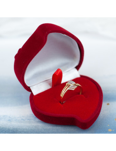 ZŁOTY PIERŚCIONEK OZDOBNY WSTĘGA PR. 585