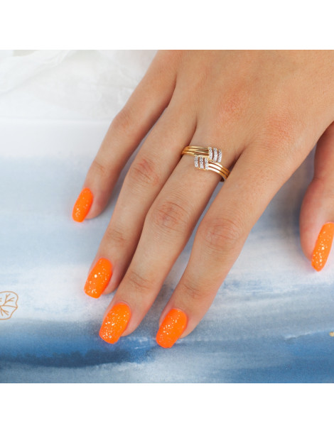 ZŁOTY PIERŚCIONEK OZDOBNY WSTĘGA PR. 585