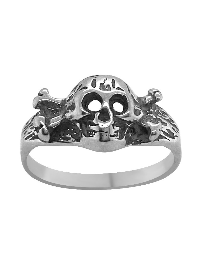 SREBRNY PIERŚCIEŃ CZASZKA PIRACKA PRÓBA 925