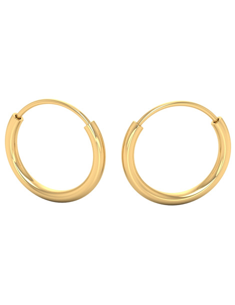 MINIMALISTYCZNE KOLCZYKI KOŁA ZE ZŁOTA PRÓBY 585