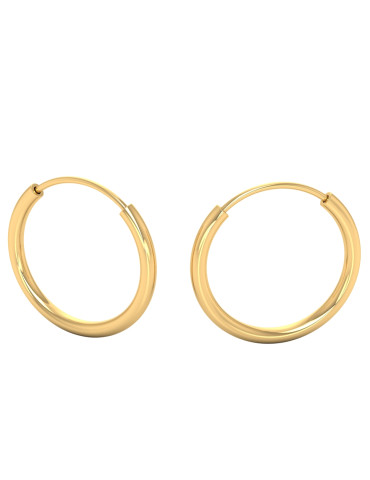 MINIMALISTYCZNE KOLCZYKI KOŁA ZE ZŁOTA PRÓBY 585