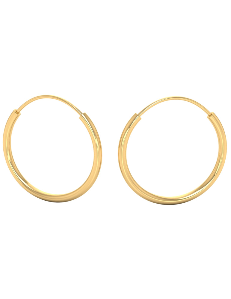 MINIMALISTYCZNE KOLCZYKI KOŁA ZE ZŁOTA PRÓBY 585