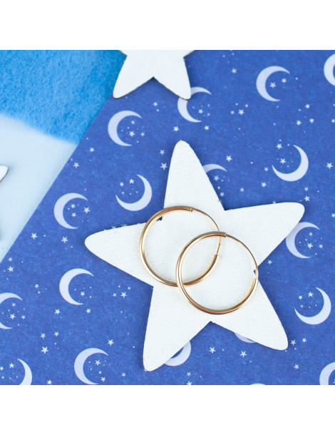 MINIMALISTYCZNE KOLCZYKI KOŁA ZE ZŁOTA PRÓBY 585