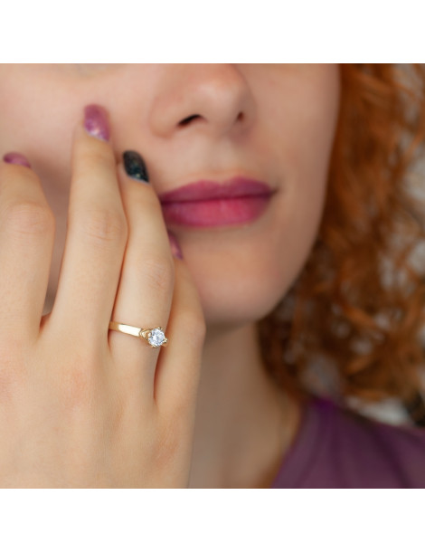 ZŁOTY PIERŚCIONEK ZARĘCZYNOWY PR. 585