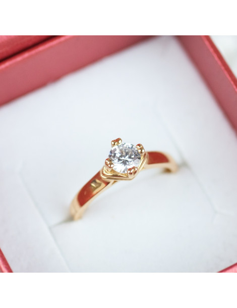 ZŁOTY PIERŚCIONEK ZARĘCZYNOWY PR. 585