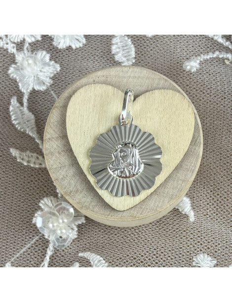 SREBRNY MEDALIK MATKA BOSKA DIAMENTOWANY PR. 925 + GRAWER GRATIS!