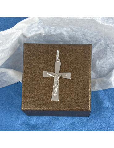 SREBRNY KRZYŻYK Z JEZUSEM PR. 925 + GRAWER GRATIS!