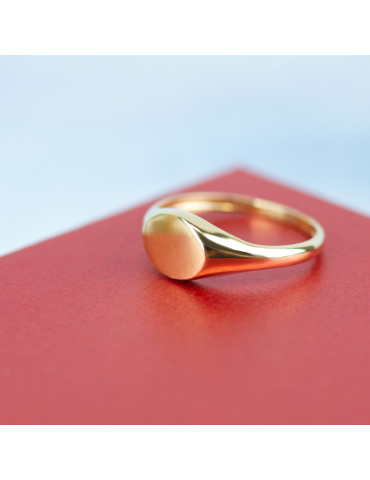 ZŁOTY PIERŚCIONEK GŁADKI SYGNET ZE ZŁOTA PRÓBY 585