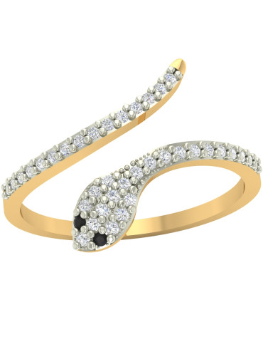 ZŁOTY WISIOREK WĄŻ ŻMIJA Z CYRKONIAMI PRÓBA 585