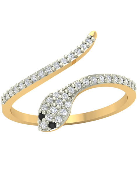 ZŁOTY WISIOREK WĄŻ ŻMIJA Z CYRKONIAMI PRÓBA 585