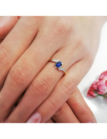 ZŁOTY PIERŚCIONEK ZARĘCZYNOWY PR. 585