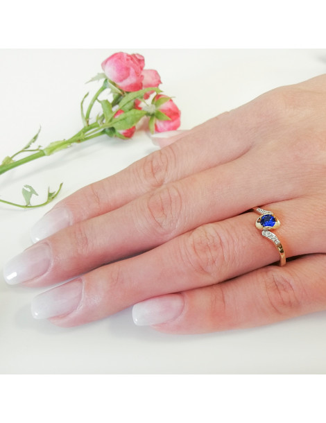 ZŁOTY PIERŚCIONEK ZARĘCZYNOWY PR. 585