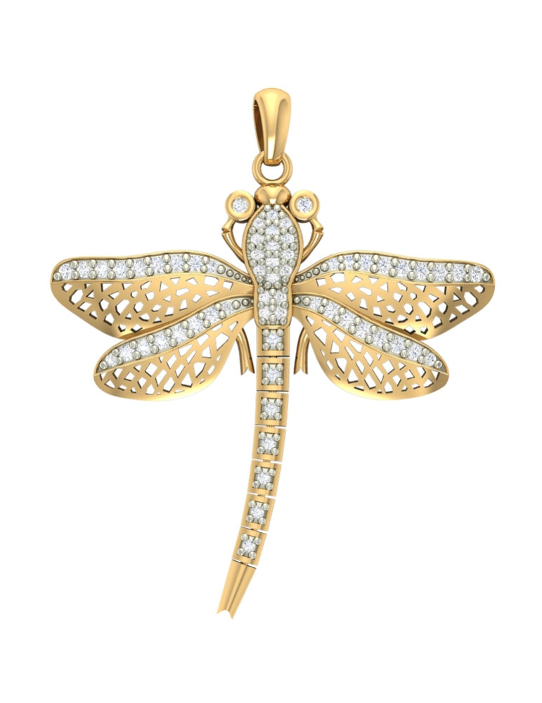 ZŁOTY WISIOREK OWAD Z CYRKONIAMI PR. 585 WAŻKA