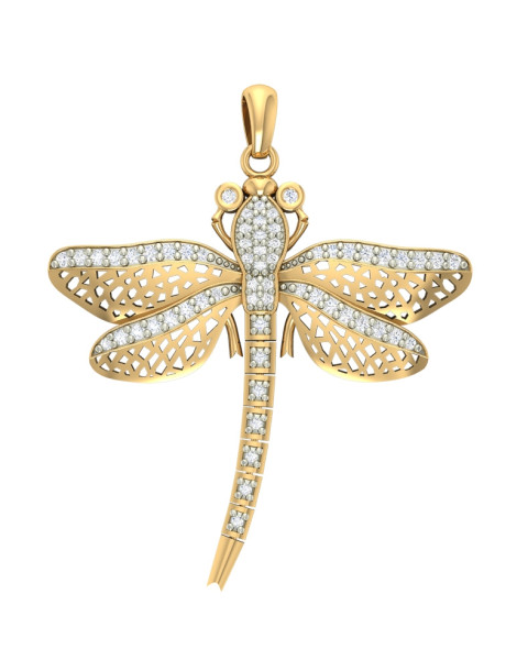 ZŁOTY WISIOREK OWAD Z CYRKONIAMI PR. 585 WAŻKA