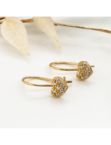 ZŁOTE KOLCZYKI SERDUSZKA SERCE ZŁOTO 333