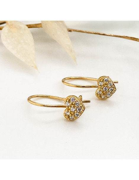 ZŁOTE KOLCZYKI SERDUSZKA SERCE ZŁOTO 333