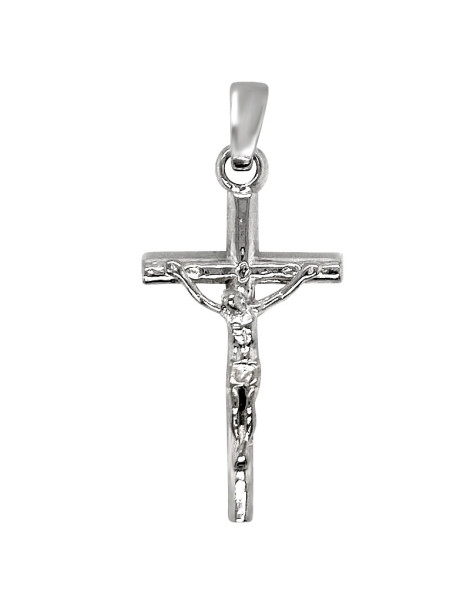 SREBRNY KRZYŻ PAPIESKI Z JEZUSEM CHRYSTUSEM PR. 925