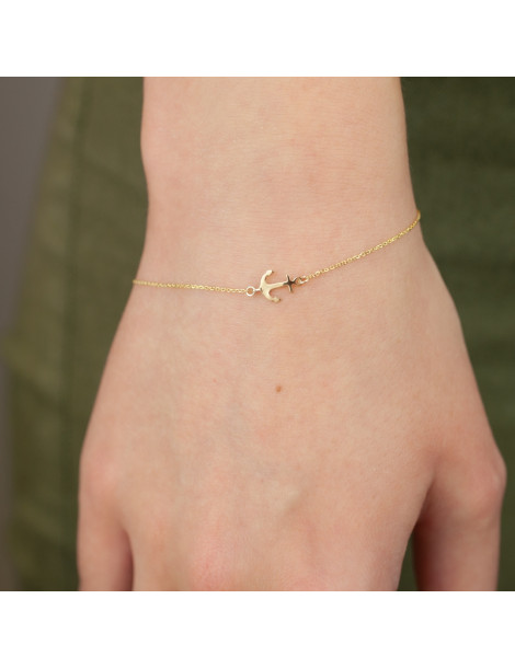 ZŁOTY KOMPLET CELEBRYTKI KOTWICA ZŁOTO 333