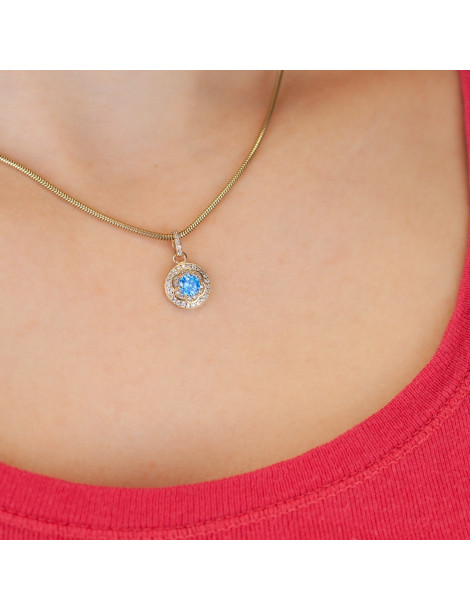 ZŁOTY WISIOREK KÓŁKO Z CYRKONIAMI PR. 333