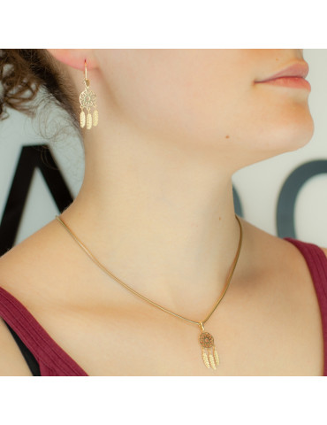 ZŁOTY KOMPLET ŁAPACZE SNÓW PR. 585