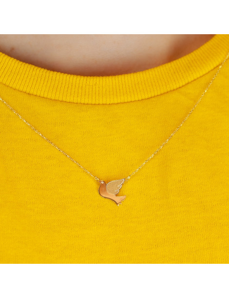 CELEBRYTKA ZŁOTA NASZYJNIK GWIAZD GOŁĄBEK ZŁOTO 585