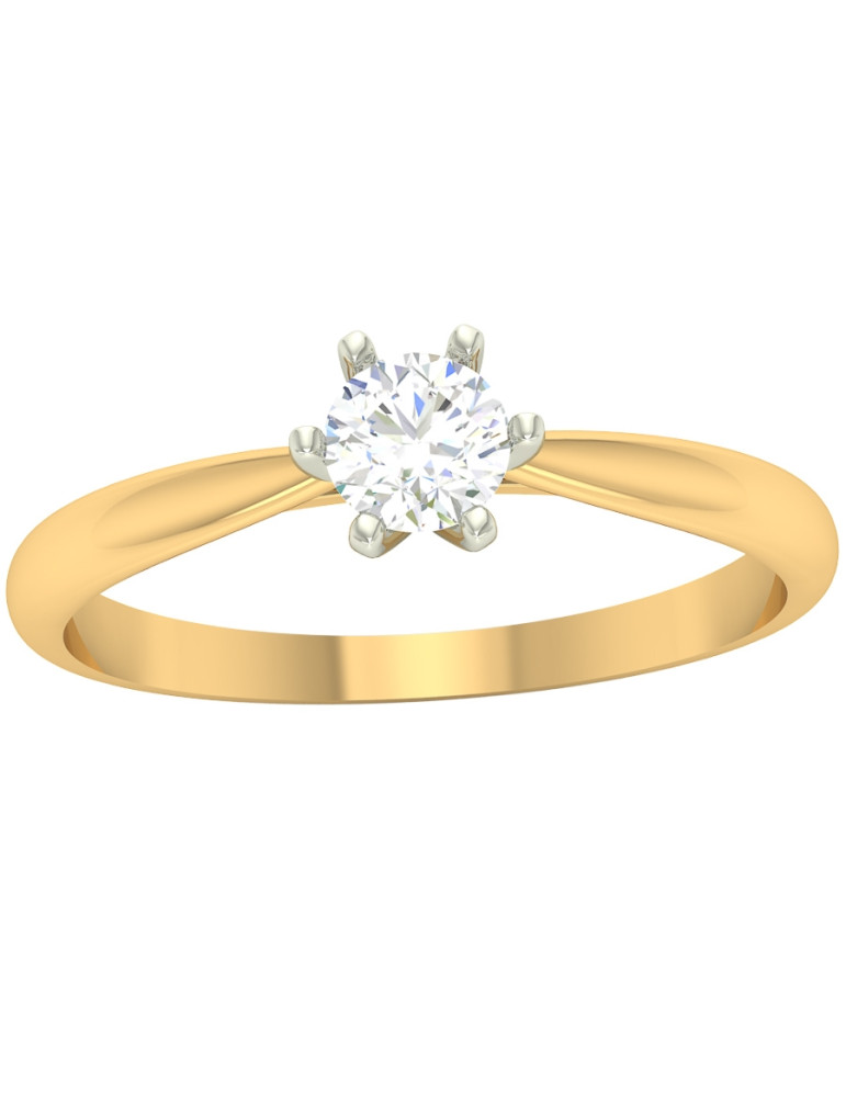 KLASYCZNY MINIMALISTYCZNY ZŁOTY PIERŚCIONEK ZARĘCZYNOWY Z DUŻĄ CYRKONIĄ ZŁOTO PRÓBY 585