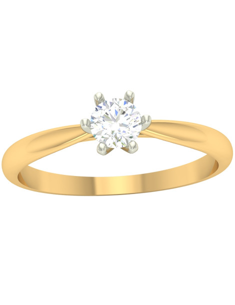 KLASYCZNY MINIMALISTYCZNY ZŁOTY PIERŚCIONEK ZARĘCZYNOWY Z DUŻĄ CYRKONIĄ ZŁOTO PRÓBY 585