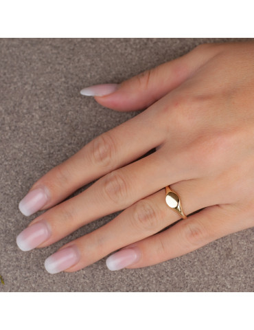 ZŁOTY PIERŚCIONEK GŁADKI SYGNET ZE ZŁOTA PRÓBY 585