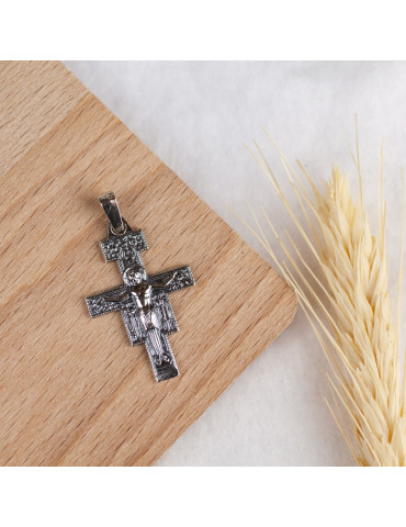 SREBRNY KRZYŻ ŚWIĘTEGO DAMIANA PR. 925 + GRAWER GRATIS!