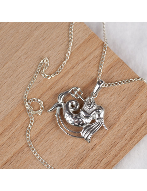 SREBRNY WISIOREK WODNIK DUŻY ZNAK ZODIAKU PR. 925