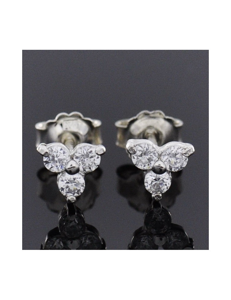 SREBRNE KOLCZYKI KWIATKI NA SZTYFT - RÓŻNE KOLORY