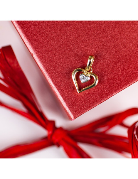 ZŁOTY WISIOREK SERDUSZKO Z CYRKONIĄ PR. 333