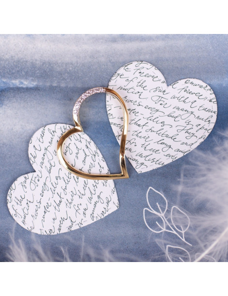 ZŁOTY WISIOREK SERDUSZKO Z CYRKONIAMI KONTUR PR. 333