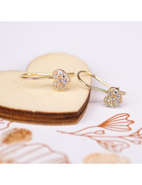 ZŁOTE KOLCZYKI SERDUSZKA SERCE ZŁOTO 333