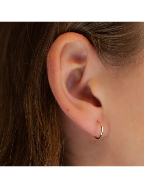 MINIMALISTYCZNE KOLCZYKI KOŁA ZE ZŁOTA PRÓBY 585