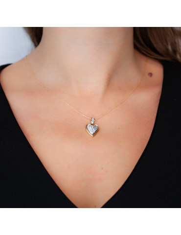 ZŁOTY WISIOREK SERDUSZKO Z CYRKONIAMI PR. 333