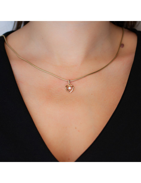 ZŁOTY WISIOREK SERDUSZKO Z CYRKONIĄ PR. 585