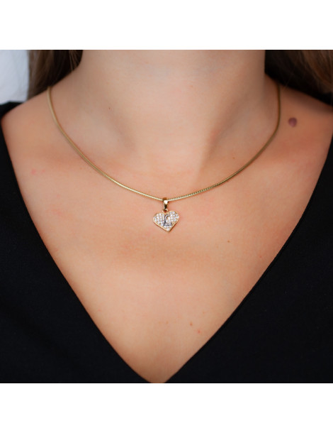 ZŁOTY WISIOREK SERCE Z LITERĄ P PR. 333