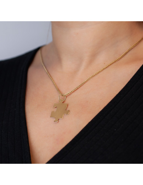 ZŁOTE WISIORKI DWA PUZZLE PR. 585 + GRAWER