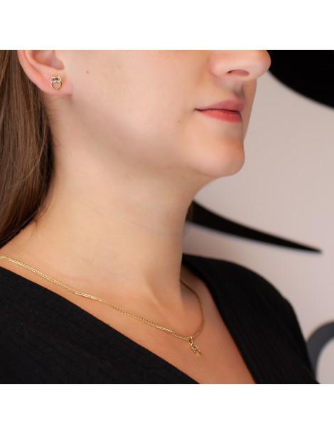 ZŁOTY KOMPLET SOWY Z SZAFIRAMI PR. 585