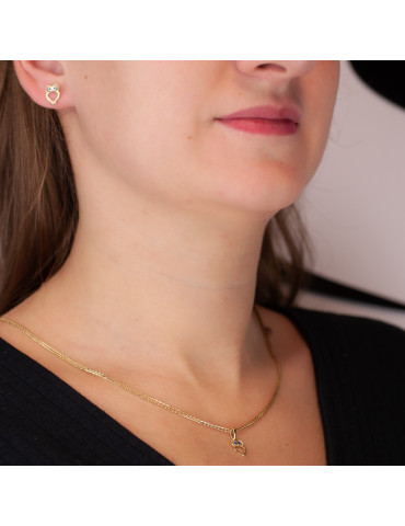 ZŁOTY KOMPLET SOWY Z SZAFIRAMI PR. 585