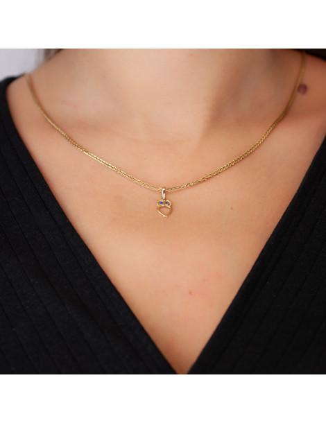 ZŁOTY WISIOREK SOWA Z SZAFIRAMI PR. 585