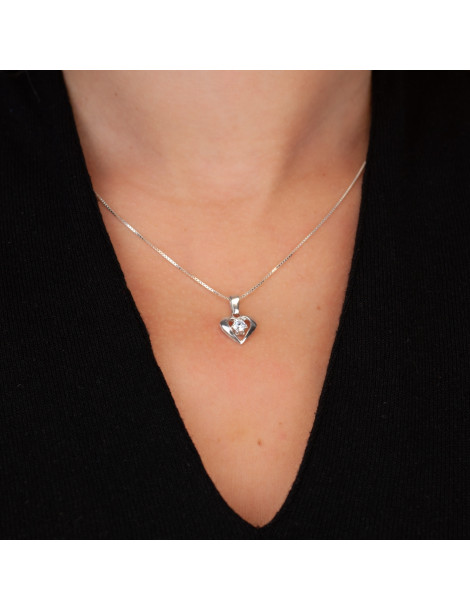 SREBRNY WISIOREK SERDUSZKO Z CYRKONIĄ PR. 925