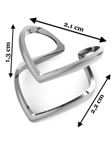 NOWOCZESNY PIERŚCIONEK SPICZASTY KONTUR ZE SREBRA PR. 925