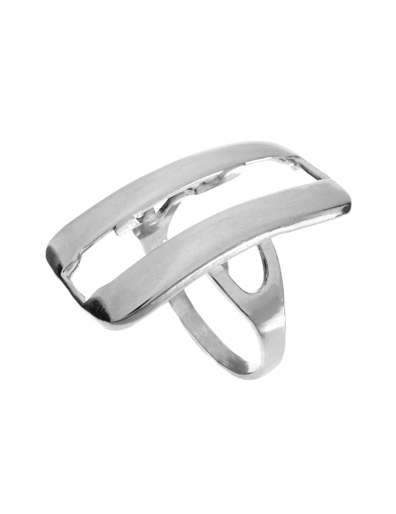 SREBRNY PIERŚCIONEK PROSTOKĄT GŁADKI PR. 925