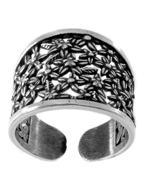 SREBRNY PIERŚCIONEK KWIATY Z CYRKONIAMI PR. 925